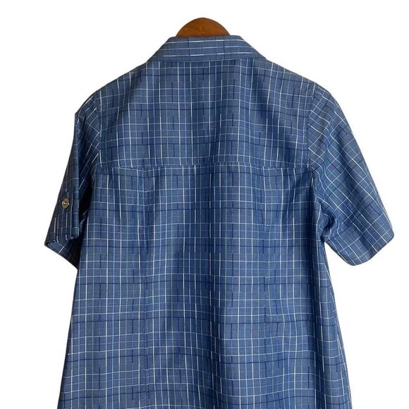 Alia blue vintage button down shirt. Size 8 - Picture 4 of 7